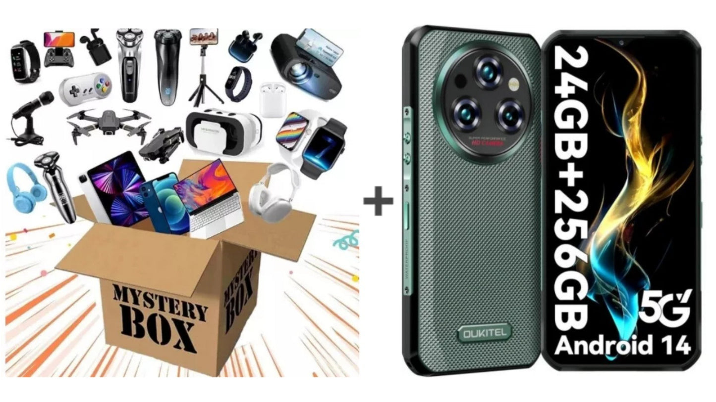 Oferta MOVIL + caja sorpresa valorado 50€ mínimo con Oukitel WP35S, teléfono NUEVO rugged con pantalla de 6,56''