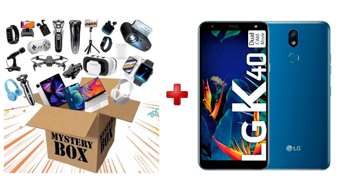 LG K40 NUEVO , Azul, 32 GB, 2 GB RAM, 5.7" HD+, MT6762, 3000 mAh, Android + caja sorpresa valorado 50€ mínimo