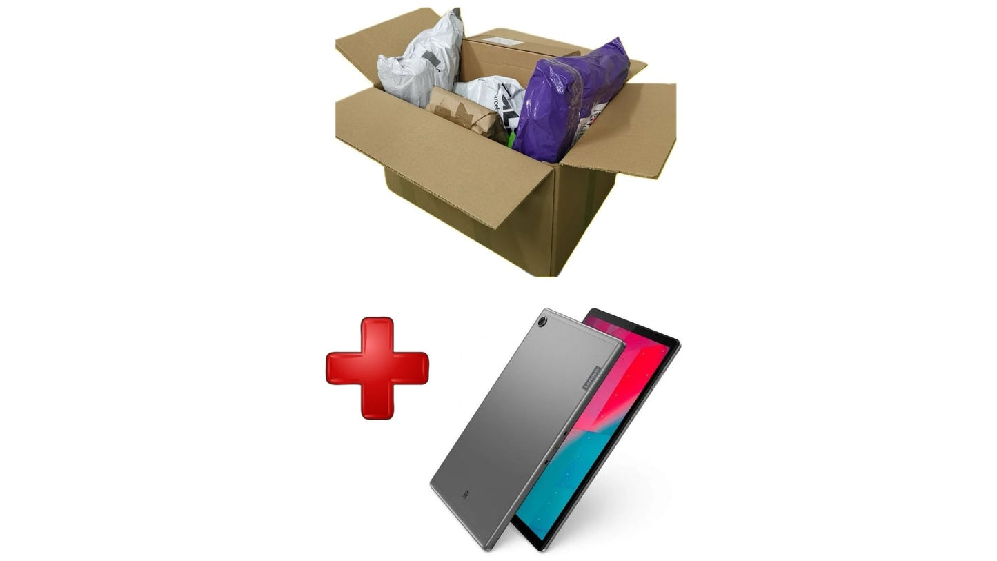 PACK 8 Paquetes Sorpresa Textil + Tablet Lenovo Tab m10 fhd plus 4ram + 64 gigas SEMINUEVA