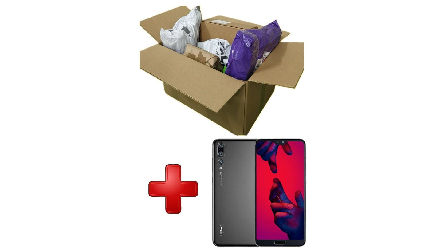 PACK 8 Paquetes Sorpresa Textil + Huawei P20 Pro 128 GB/6 RAM negro triple camara