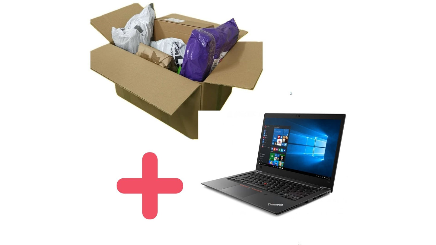 PACK 8 Paquetes Sorpresa Textil +LENOVO PANTALLA TACTIL CON BATERIA NUEVA I5 6ªGEN T460S TACTIL 8RAM CON 256GIGAS REACONDICIONADA