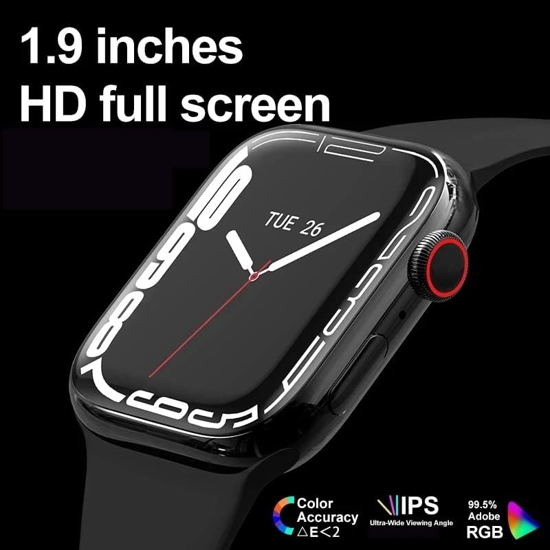 Reloj inteligente original IWO 8 Max para hombres y mujeres, rastreador de fitness, carga inalámbrica, NFC, Bluetooth, llamadas, reloj inteligente (negro)