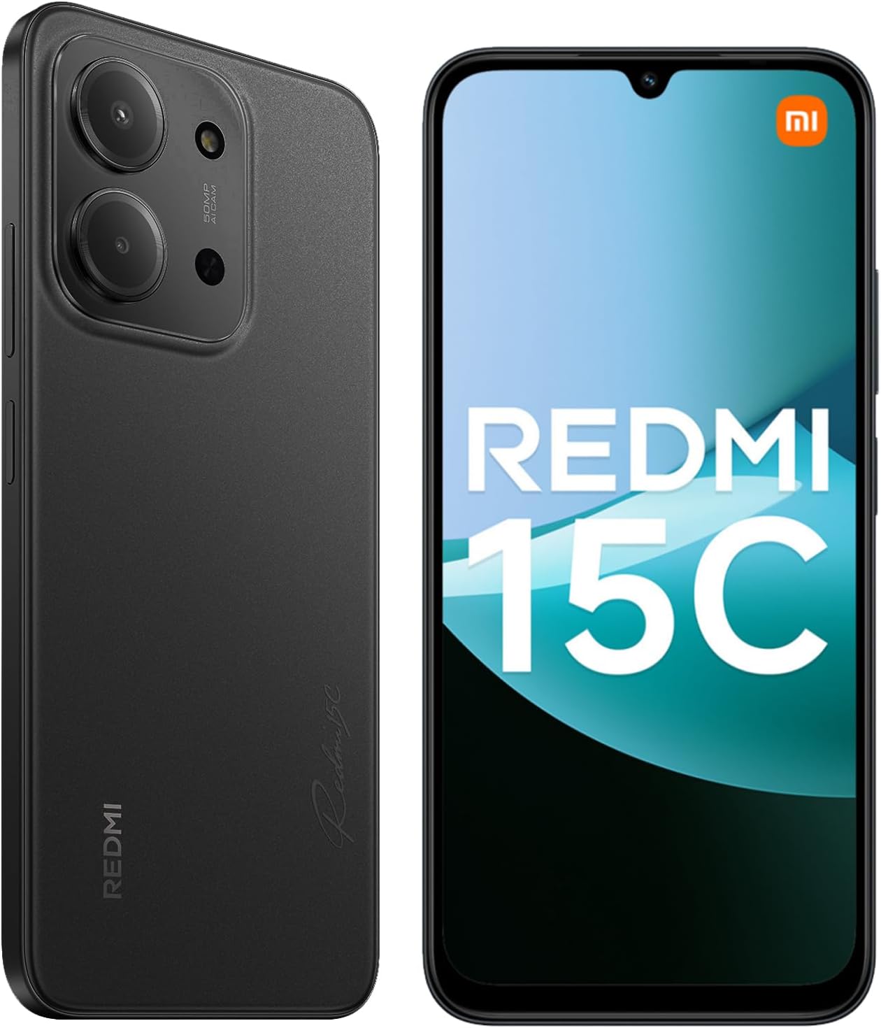 Smartphone XIAOMI Redmi 15C (4+256 GB), pantalla de 6,9", cámara IA de 120 Hz, batería de 50 MP y 6000 mAh, carga rápida, procesador de ocho núcleos de 33 W, color negro