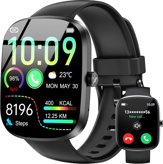 OUKITEL Reloj Inteligente Hombre Mujer, 1.91" HD Smartwatch Hombre Mujer con Llamadas Bluetooth, 140+ Modos Deportivos Smart Watch, SpO2/Pulsómetro/Monitor de Sueño, IP68 Impermeable para Android iOS