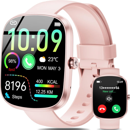 OUKITEL Reloj Inteligente Mujer Hombre, 1.91" HD Smartwatch Mujer Hombre con Llamadas Bluetooth, 140+ Modos Deportivos Smart Watch, SpO2/Pulsómetro/Monitor de Sueño, IP68 Impermeable para Android iOS