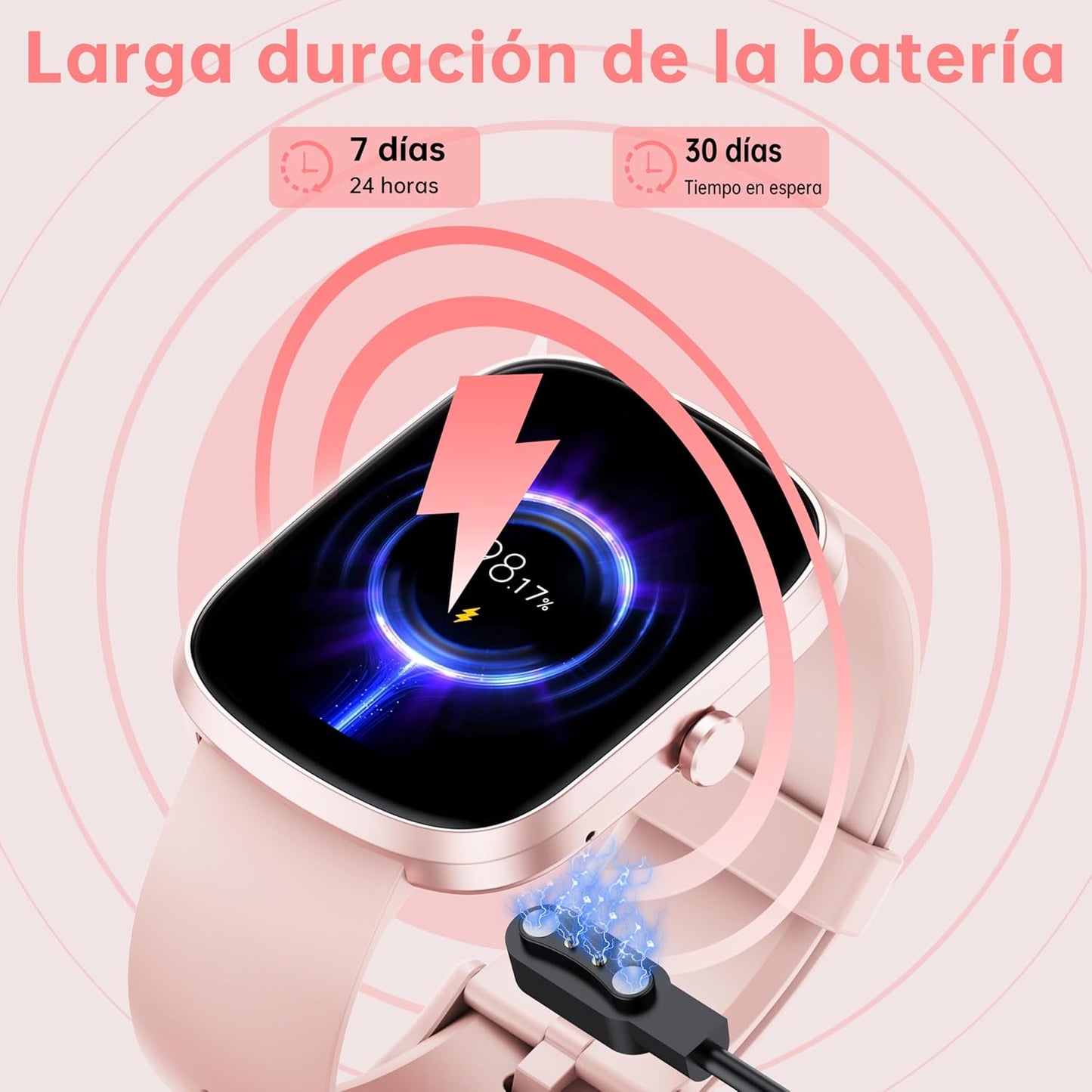 OUKITEL Reloj Inteligente Mujer Hombre, 1.91" HD Smartwatch Mujer Hombre con Llamadas Bluetooth, 140+ Modos Deportivos Smart Watch, SpO2/Pulsómetro/Monitor de Sueño, IP68 Impermeable para Android iOS