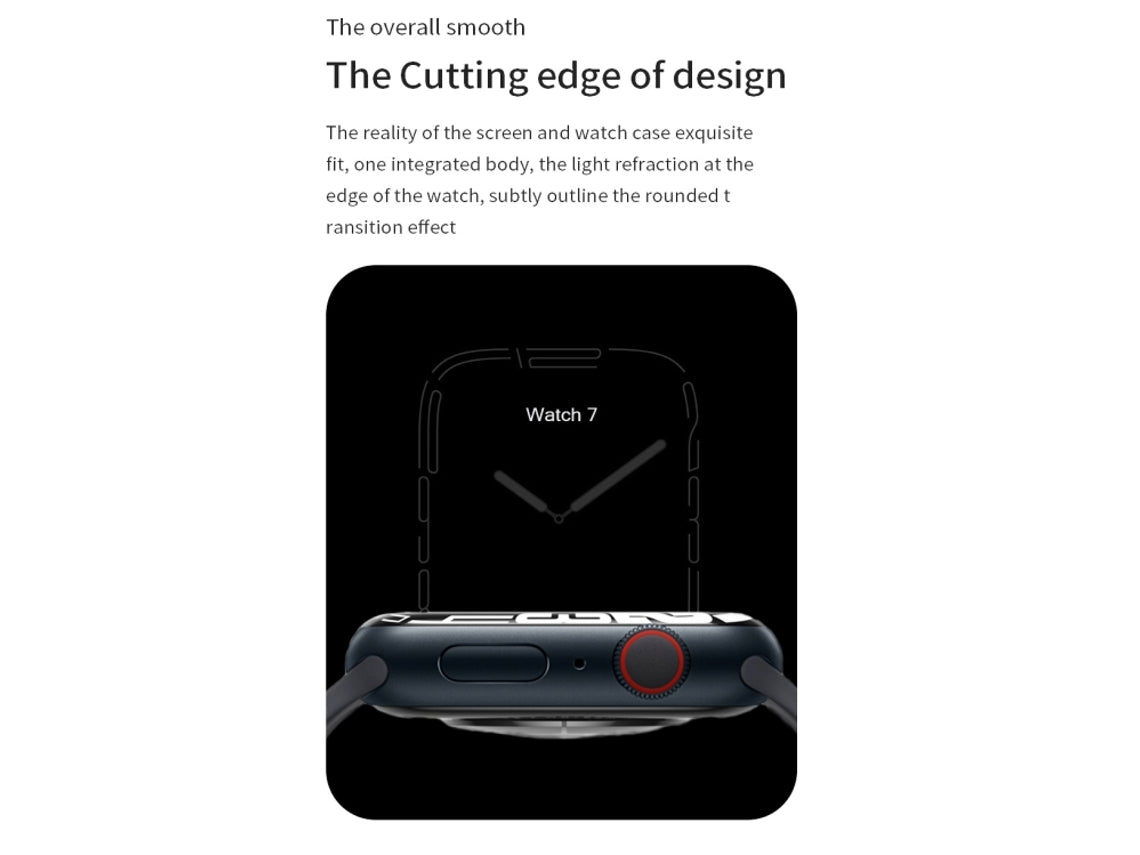 Reloj inteligente original IWO 8 Max para hombres y mujeres, rastreador de fitness, carga inalámbrica, NFC, Bluetooth, llamadas, reloj inteligente (negro)