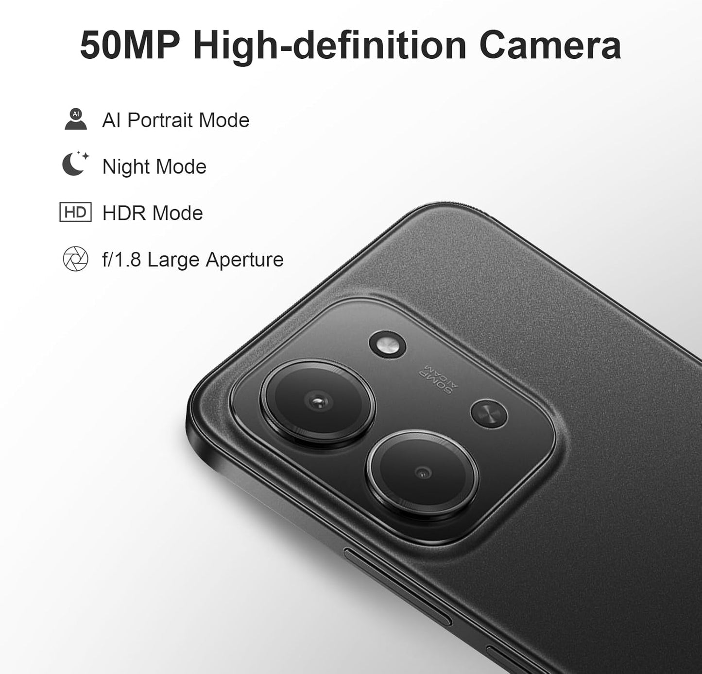 Smartphone XIAOMI Redmi 15C (4+256 GB), pantalla de 6,9", cámara IA de 120 Hz, batería de 50 MP y 6000 mAh, carga rápida, procesador de ocho núcleos de 33 W, color negro