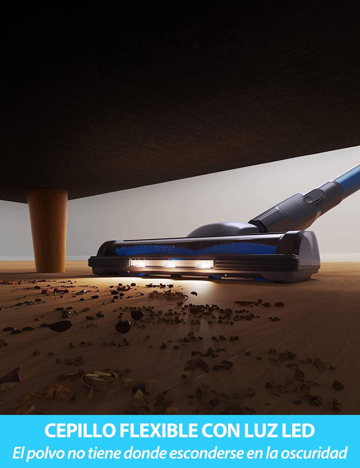 Aspiradora inalámbrica Greenote, 23 kPa, escoba inalámbrica 6 en 1, potente aspiradora inalámbrica de 200 W con luz LED, hasta 35 minutos de autonomía, aspiradora de mano para el hogar