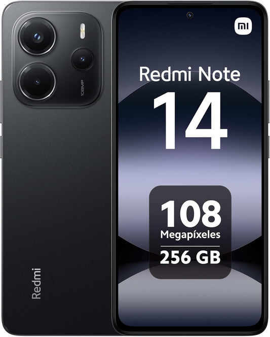 Xiaomi Redmi Note 14 - Smartphone de 8+256GB, Pantalla de 6.67" AMOLED FHD+ 120Hz, MediaTek Helio G99-Ultra, cámara de 108MP, TurboCharge 33W, 5500 mAh