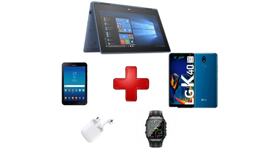 PACK PROMO HP ProBook x360 11 G5 Azul +LG K40 32GBS+SAMSUNG Active 2 16 GB+RELOJ OUKITEL+CASCOS