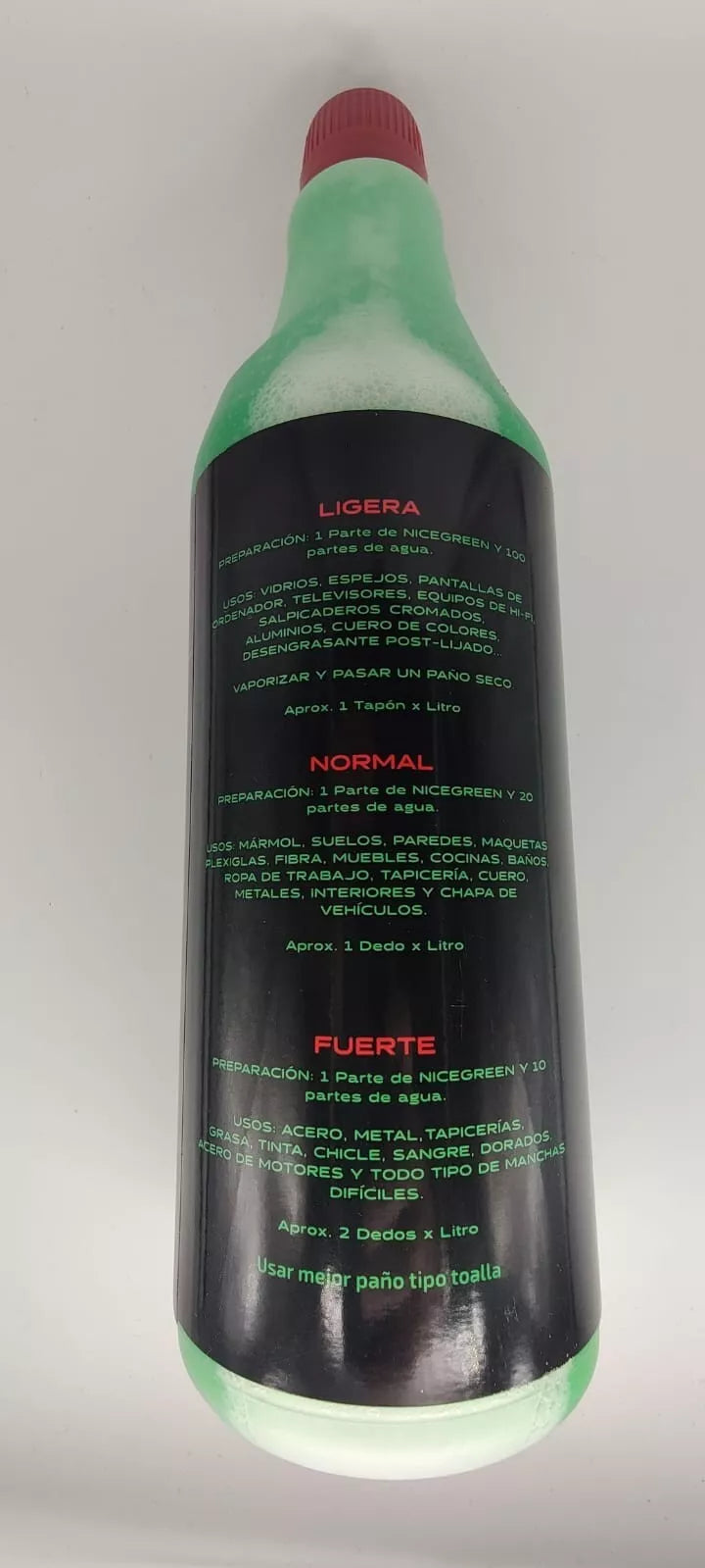 LIMPIADOR EXTREMO ULTRA NICEGREEN 1 Litro + pulverizador 100% sin corrosivos ni ácidos